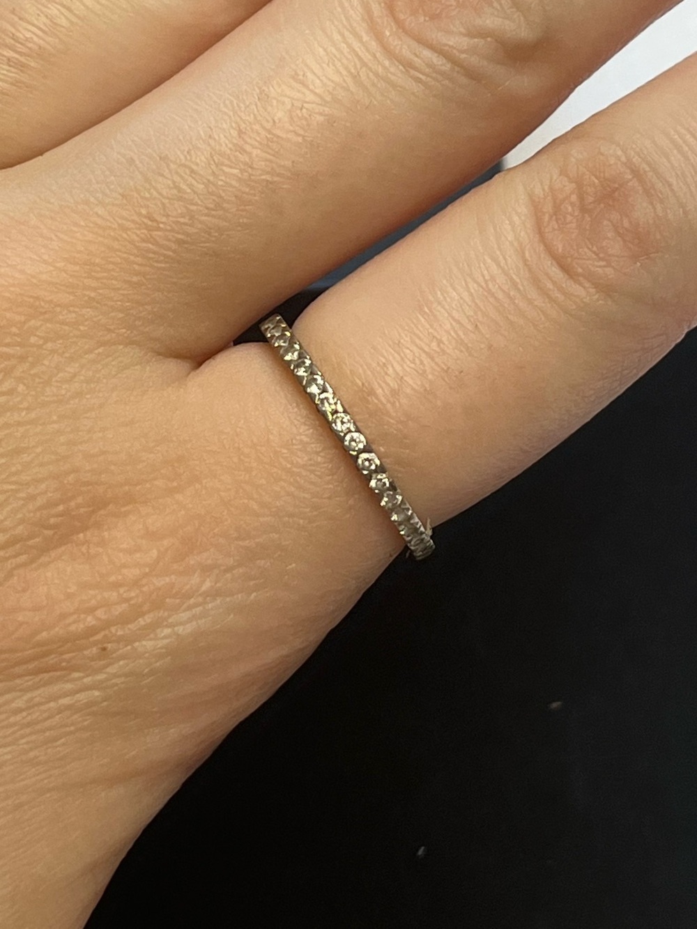Sterling silver eternity ring. 925. Size 7